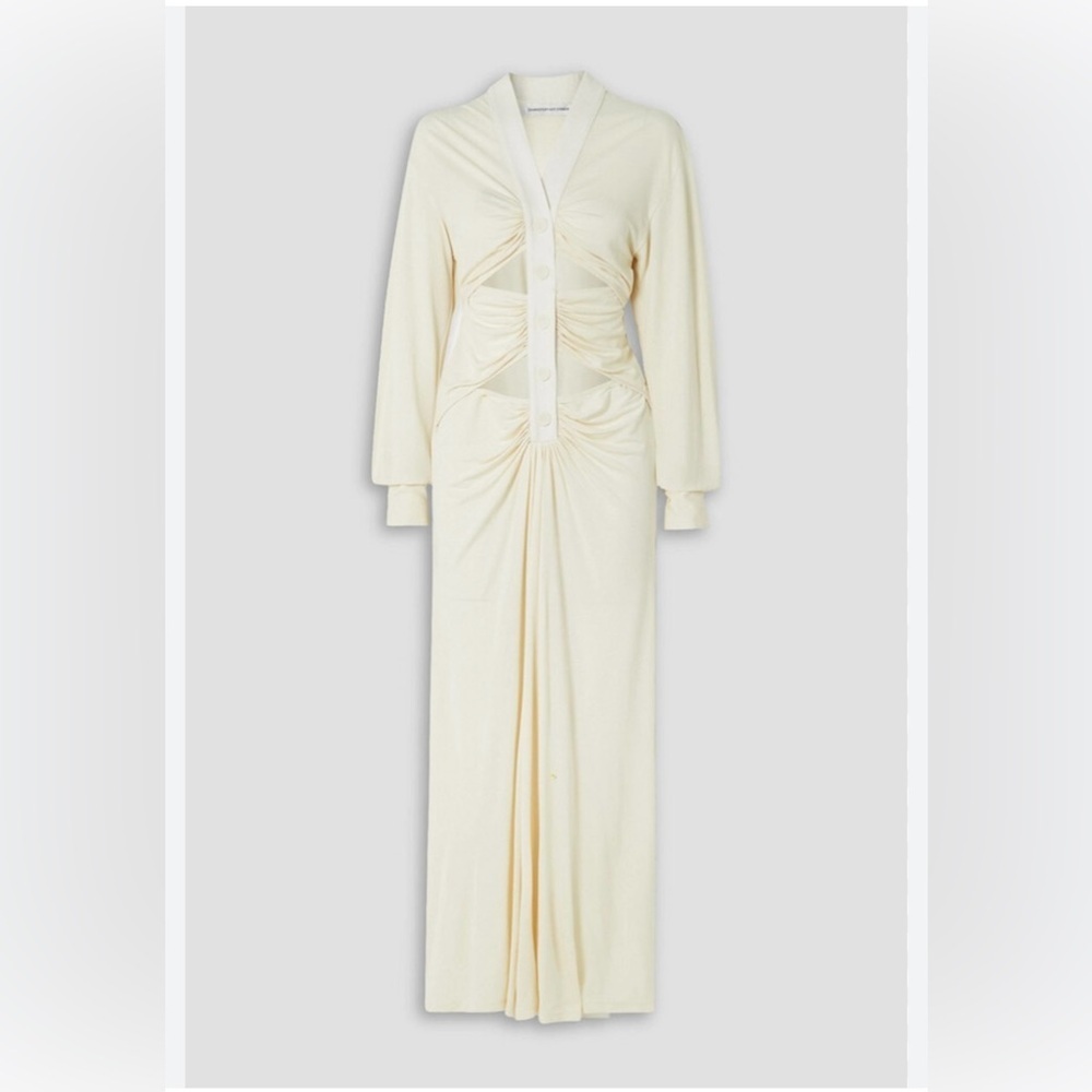 CRISTOPHER ESBER cutout ruched jersey  Maxi Dress